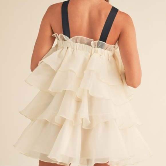 RUFFLE TUXEDO DRESS - Picture 5 of 6